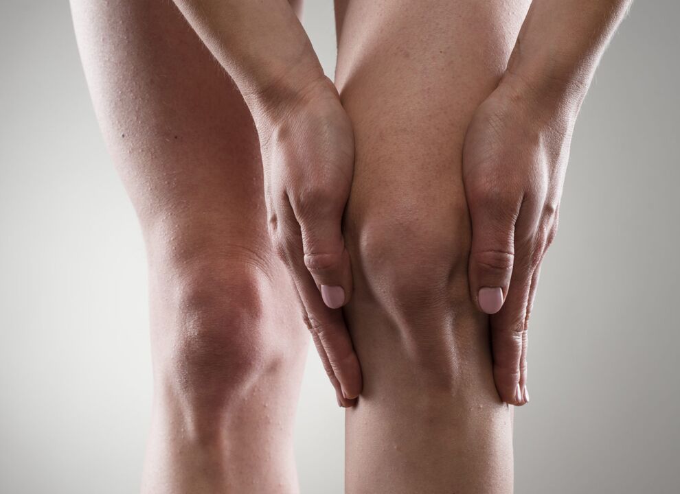 Arthrose des Kniegelenks, die sich durch Schmerzen und Steifheit äußert